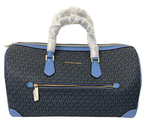 michael kors duffle bag blue|michael kors duffel bag men's.